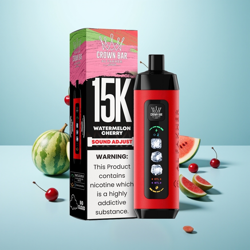 Al Fakher 15k Ice Adjust Clouds חד פעמי Device אבטיח דובדבן 15000 פופס סוללה 850mAh נוזל 22mL