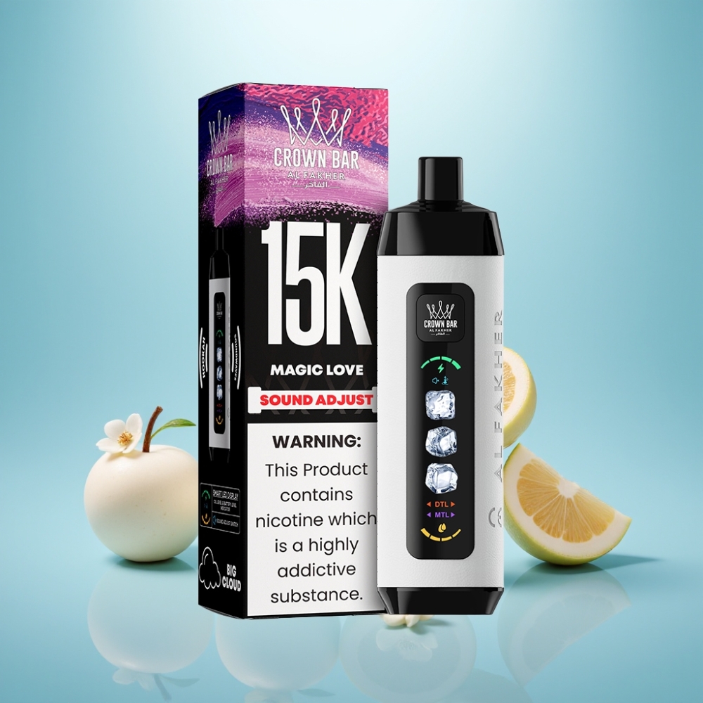 Al Fakher Ice Adjust 15K אהבה קסומה LED מסך מESH סליל 22מ"ל סוללה 850mAh