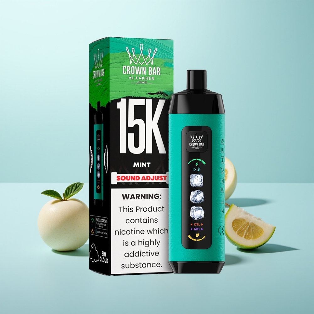 Al Fakher Ice Adjust Clouds חד פעמי 15K Puffs 22ml נענע