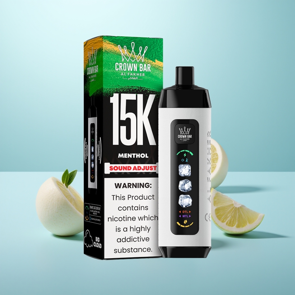Al Fakher Ice Adjust Clouds חד פעמי 15K Puffs Menthol 22ml Mesh Coil Type-C