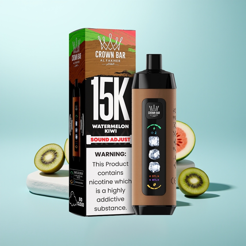 Al Fakher Ice Adjust Clouds 15k חד פעמי Watermelon Kiwi Mesh Coil 850mAh Type-C