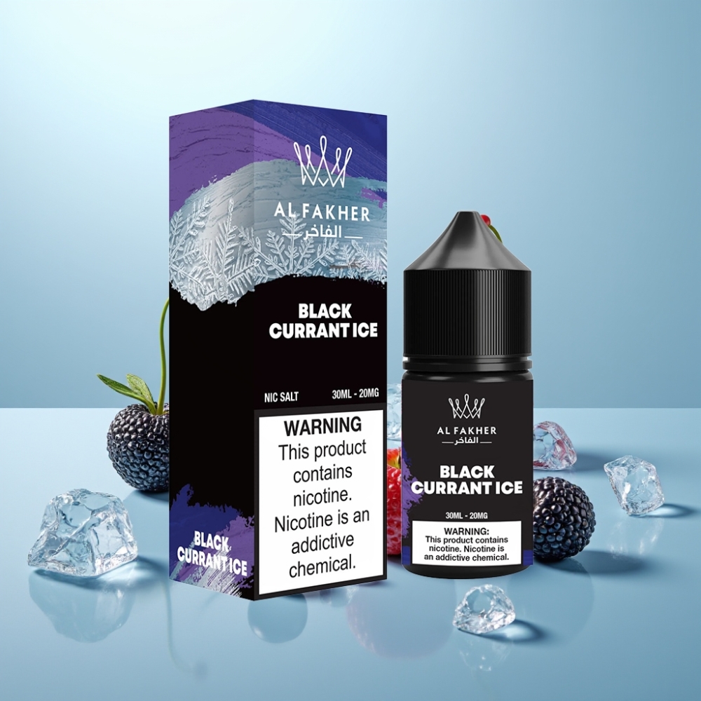 AL Fakher Nicotine Salt נוזל אלקטרוני 30ml 20MG אוכמניות שחורות קרח