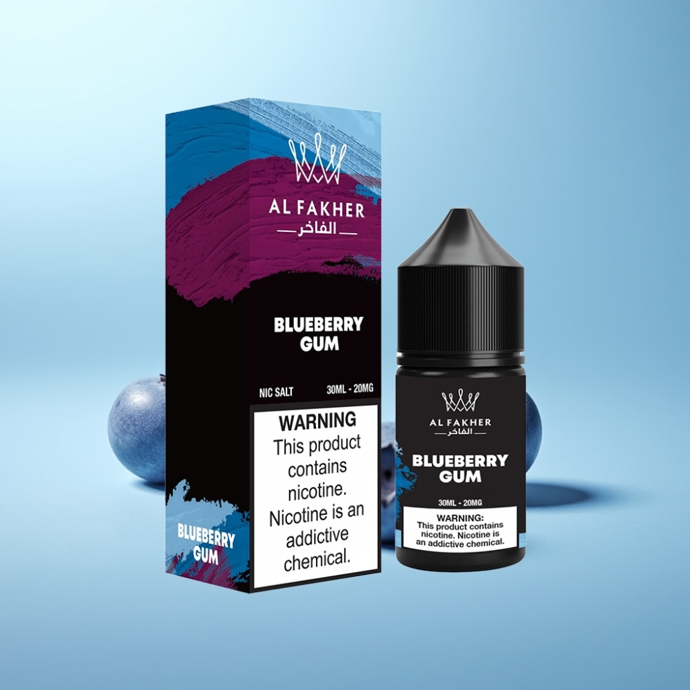 AL Fakher Nicotine Salt נוזל אלקטרוני 30ml 20MG מסטיק אוכמניות Pod & Pen