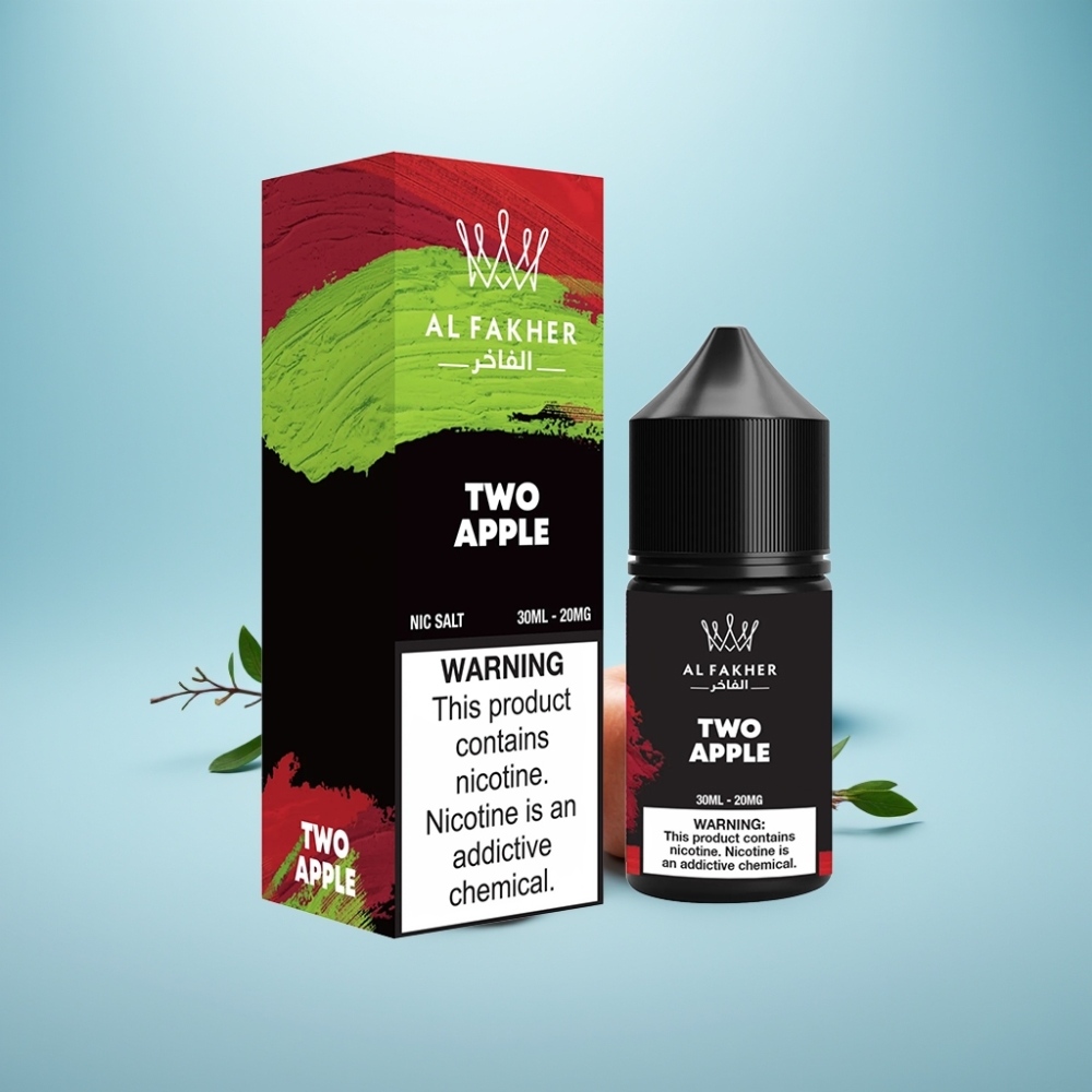 AL Fakher Nicotine Salt נוזל אלקטרוני 30ml 20MG תפוח כפול Pod & Pen Compatible
