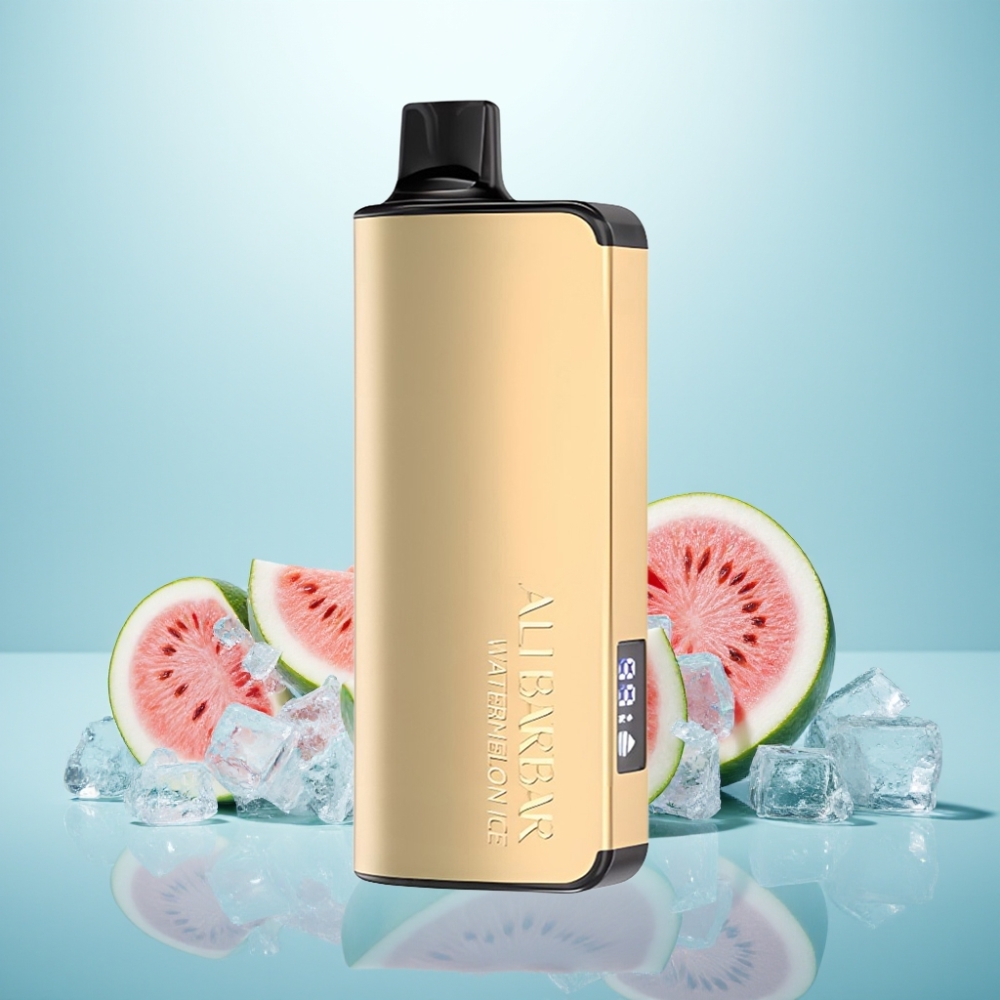 Alibarbar Ingot 9000 Puffs Vape חד פעמי אבטיח קר 22ml 2350mah LED