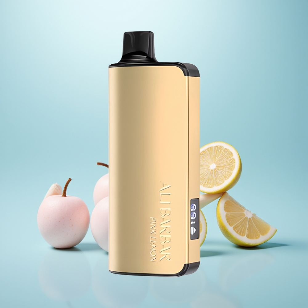 Alibarbar Ingot 9000 Puffs Vape חד פעמי Pink Lemon 22ml 2350mah LED Display