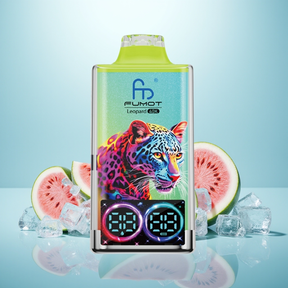 Fumot Leopard 40K Puffs Dual Mesh 700mAh Type-C Watermelon Ice Vape חד פעמי