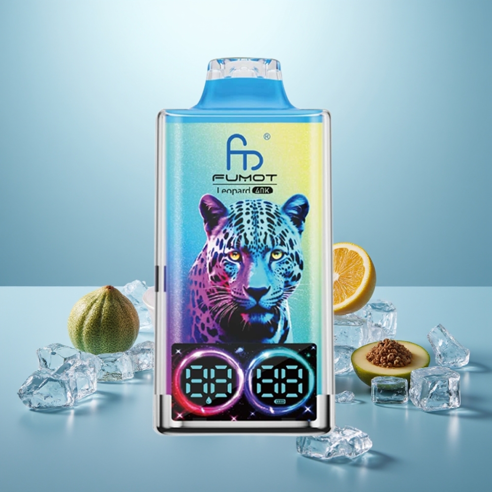 Fumot Leopard 40K Puffs Vape חד פעמי 700mAh Dual Mesh Type-C Black Dragon Ice