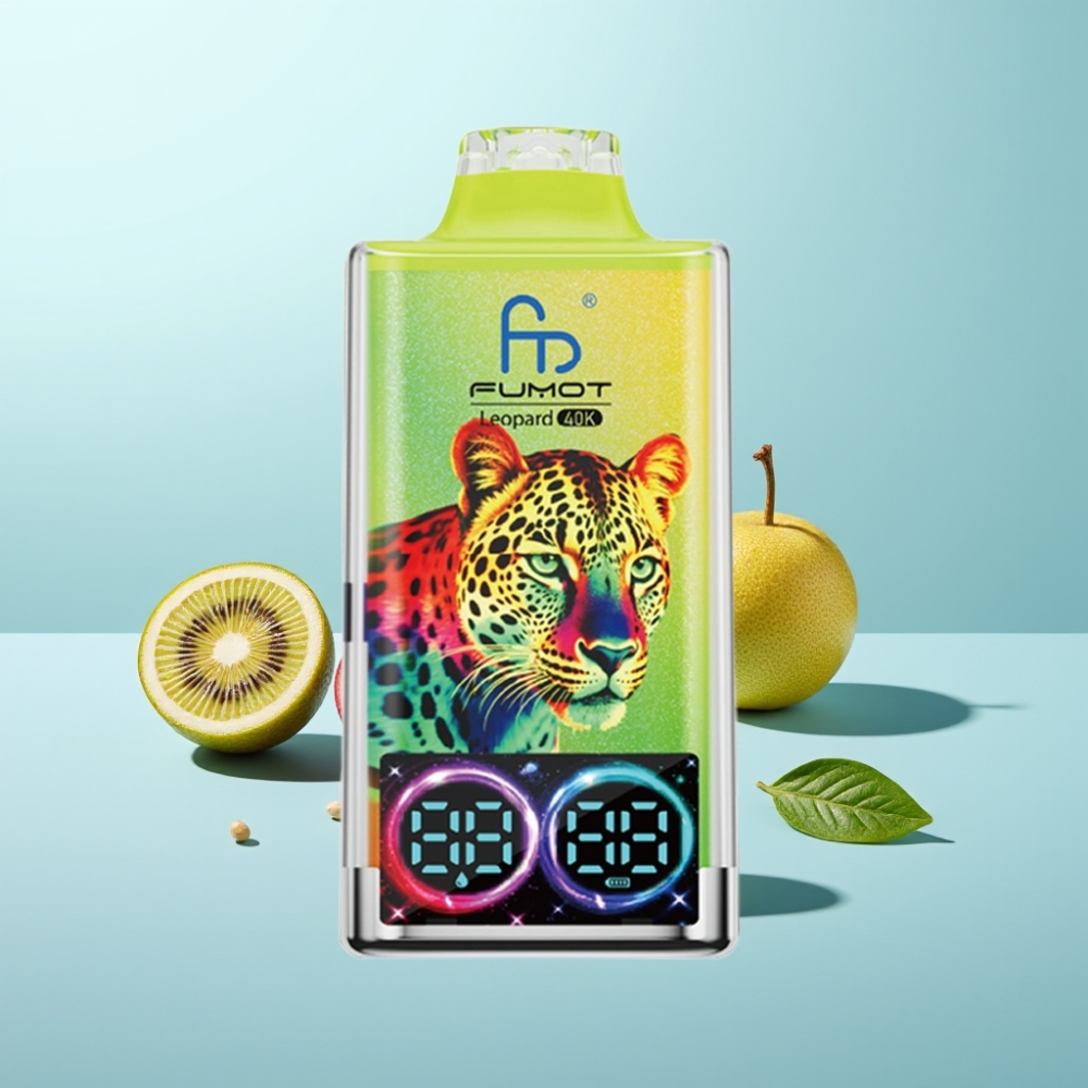 Fumot Leopard 40K Puffs Vape חד פעמי 700mAh Dual Mesh Type-C Kiwi Passion Fruit Guava