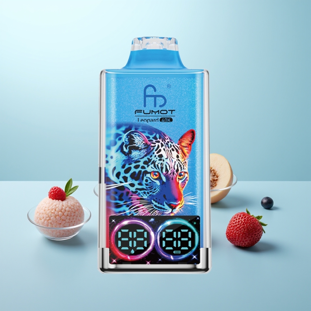 Fumot Leopard 40K Puffs Vape חד פעמי 700mAh Dual Mesh Type-C Mixed Berries