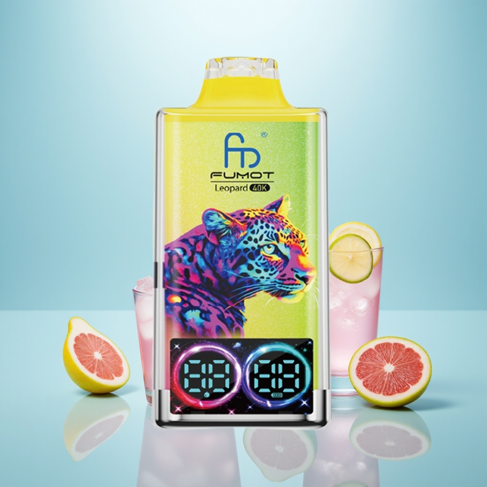 Fumot Leopard 40K Puffs Vape חד פעמי לימונדה ורודה Dual Mesh 700mAh Type-C