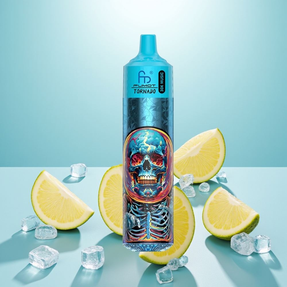 Fumot RandM Tornado 30000 Puffs 30mL 2%/5% אננס קרח 1.0 Ohm 600mAh LED