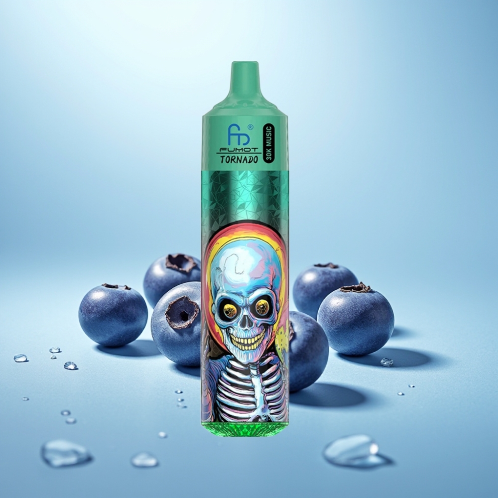 Fumot RandM Tornado 30000 Puffs 30mL 2%/5% 1.0 Ohm Mesh 600mAh LED קרח אוכמניות