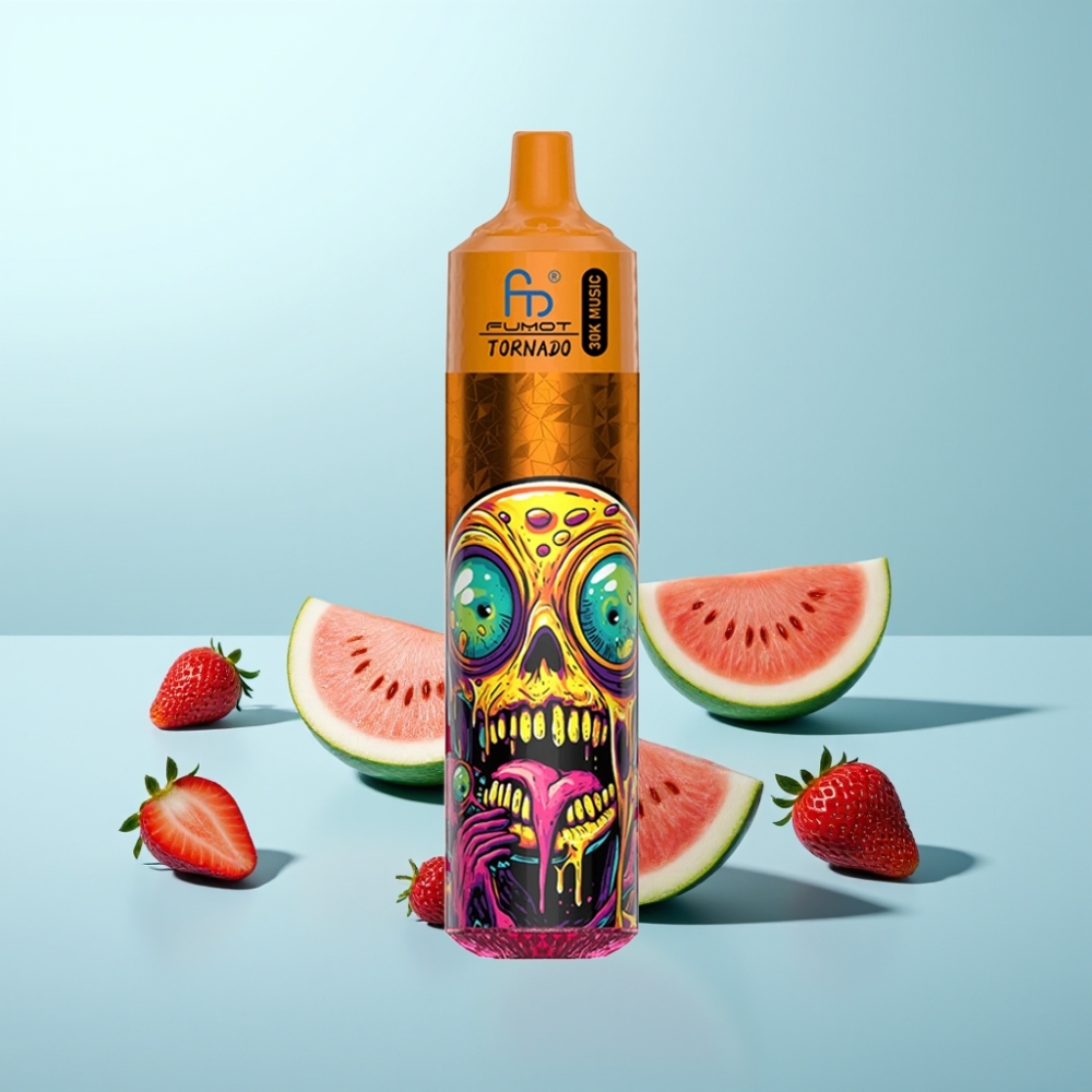 Fumot RandM Tornado 30000 Puffs 30mL 2%/5% Strawberry Watermelon 1.0 Ohm Mesh 600mAh LED