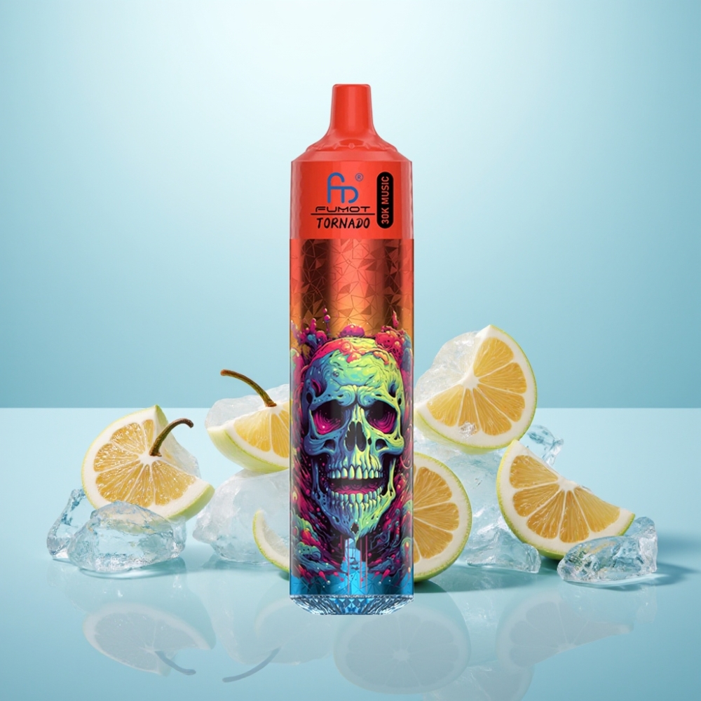 Fumot RandM Tornado 30000 Puffs 30mL 5% 1.0 Ohm LED קרח לוהט