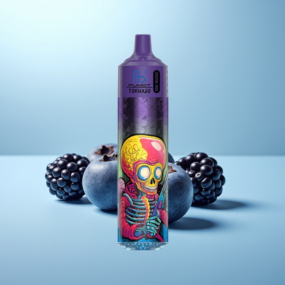Fumot RandM Tornado 30000 Puffs 30mL 5% נִיקוֹטִין 1.0 Ohm Mesh Blueberry Blackberry