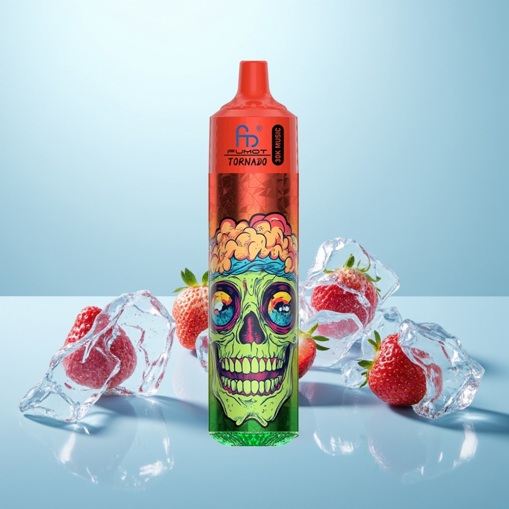 Fumot RandM Tornado 30000 Puffs 30mL 5% Strawberry Berry Ice Vape חד פעמי