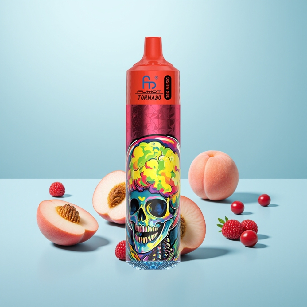 Fumot RandM Tornado 30000 Puffs 30mL Peach Berries 5% Mesh LED
