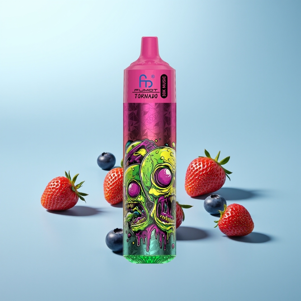Fumot RandM Tornado 30000 Puffs Vape חד פעמי 30mL Strawberry Blueberry 2% 5% 600mAh LED