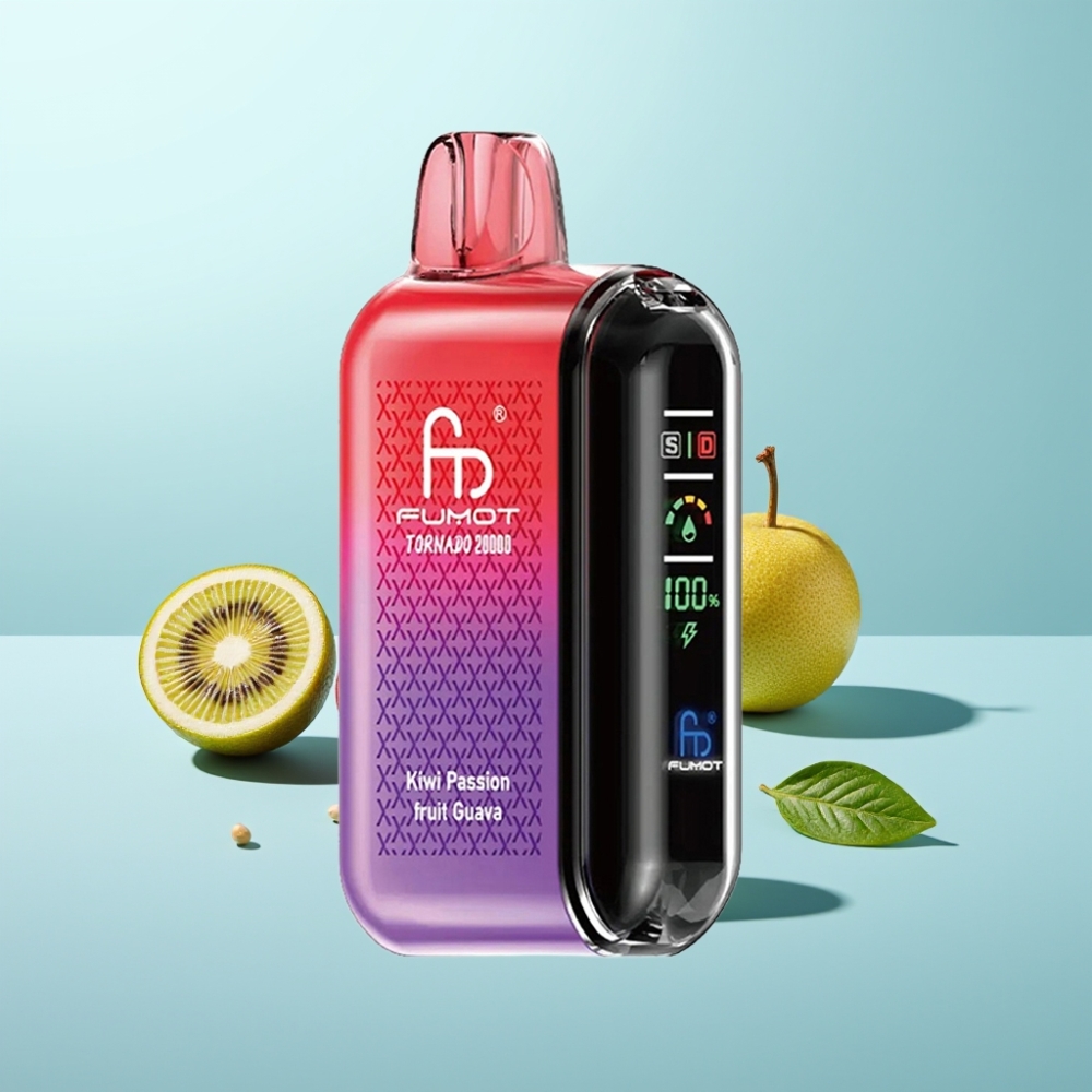 Fumot Tornado 20000 Puffs Dual Mesh 20ml 850mAh Kiwi Passion Fruit Guava
