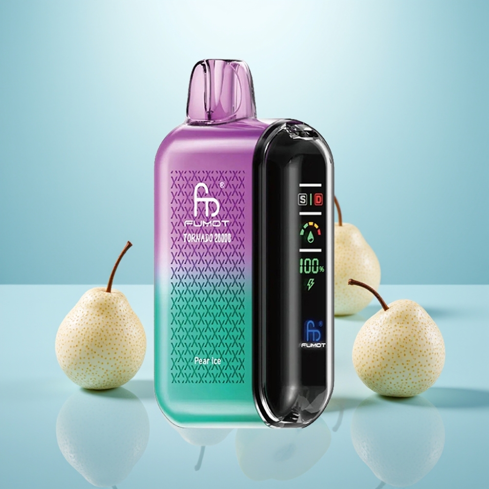 Fumot Tornado 20000 Puffs Dual Mesh 20ml Pear Ice Vape חד פעמי