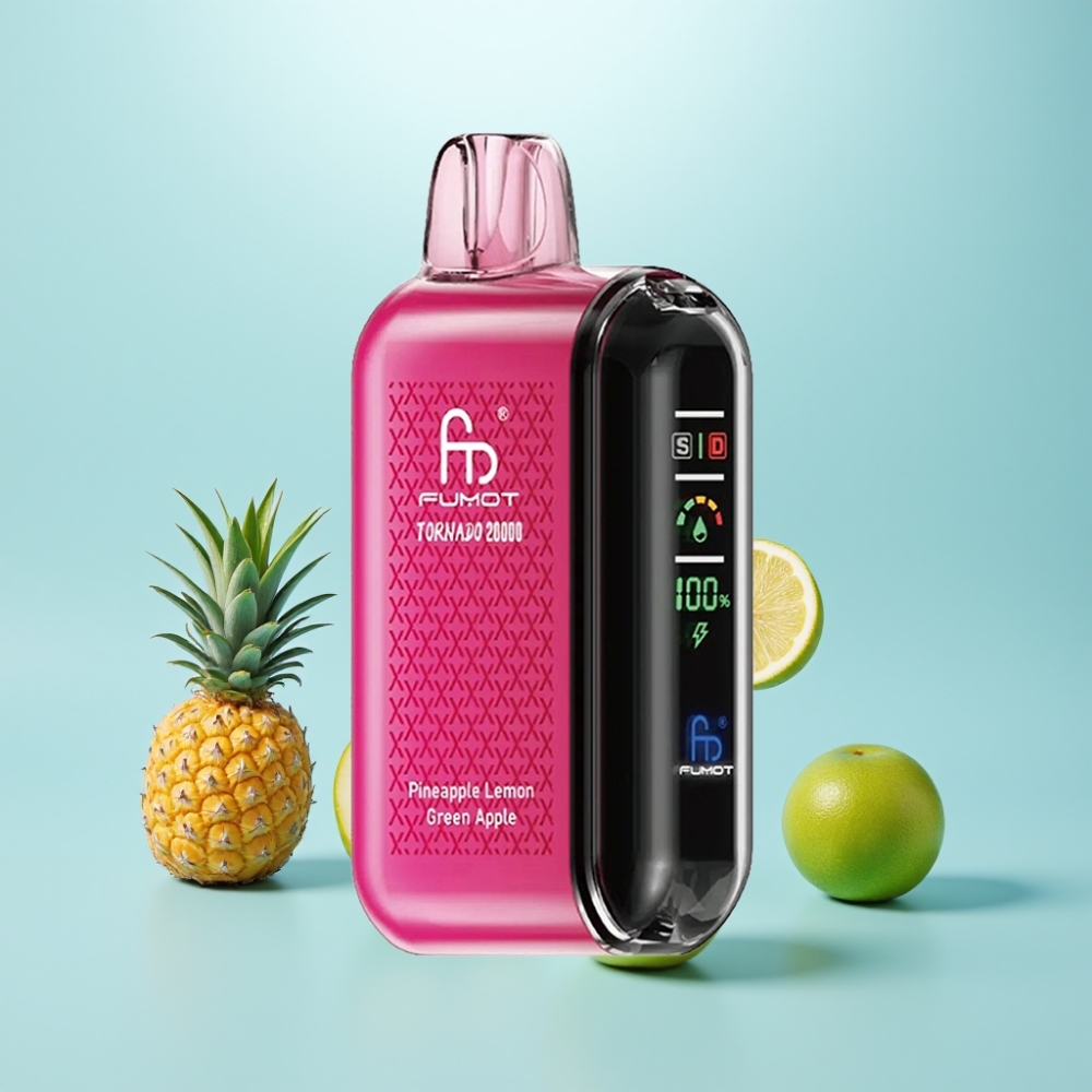 Fumot Tornado 20000 Puffs Dual Mesh Coil 20ml Pineapple Lemon Green Apple