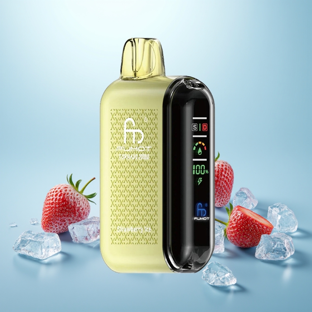 Fumot Tornado 20000 Puffs Dual Mesh Coil Smart Display Tut Ananiv Ice
