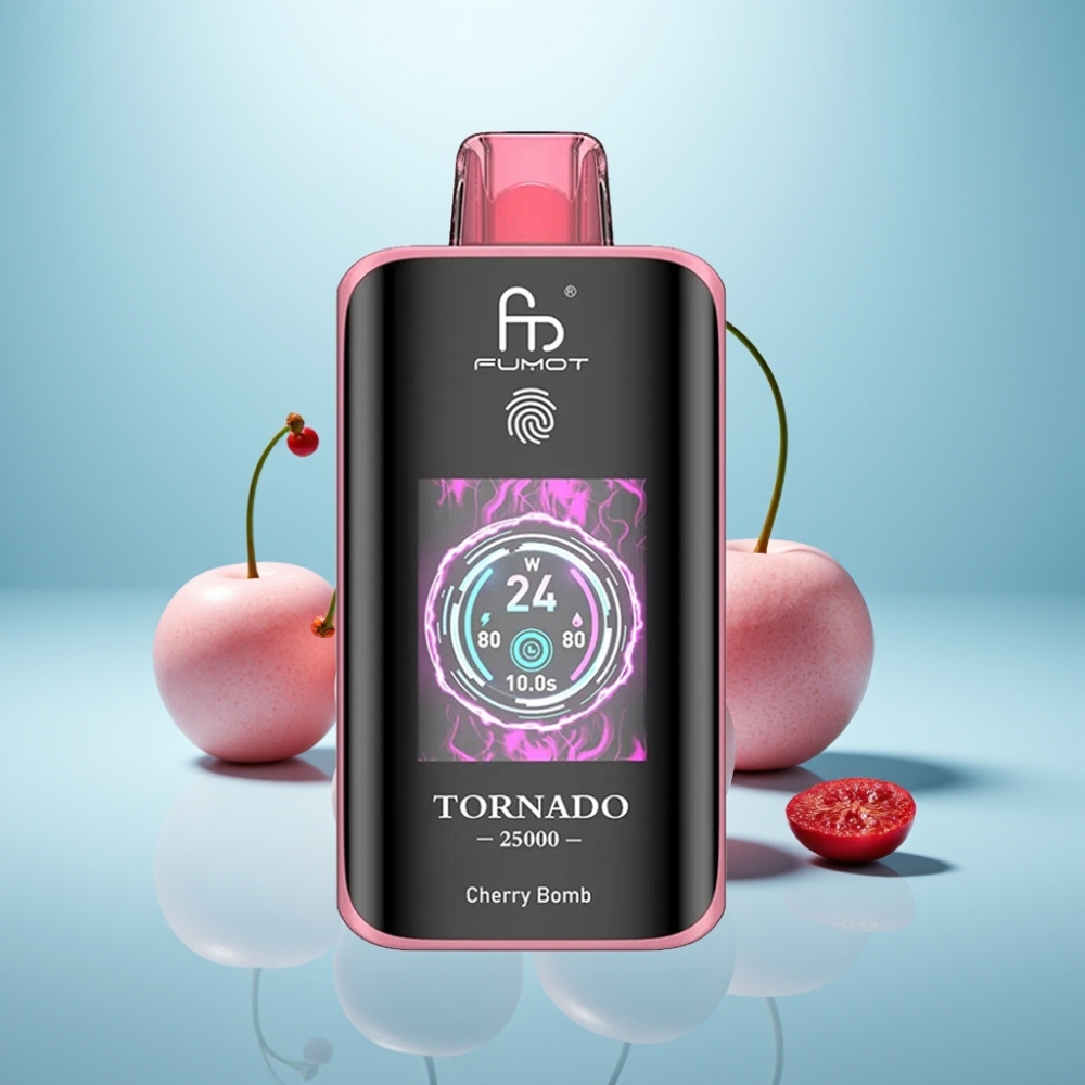 Fumot Tornado 25000 Puffs HD Screen 700mAh Type-C פצצת דובדבן