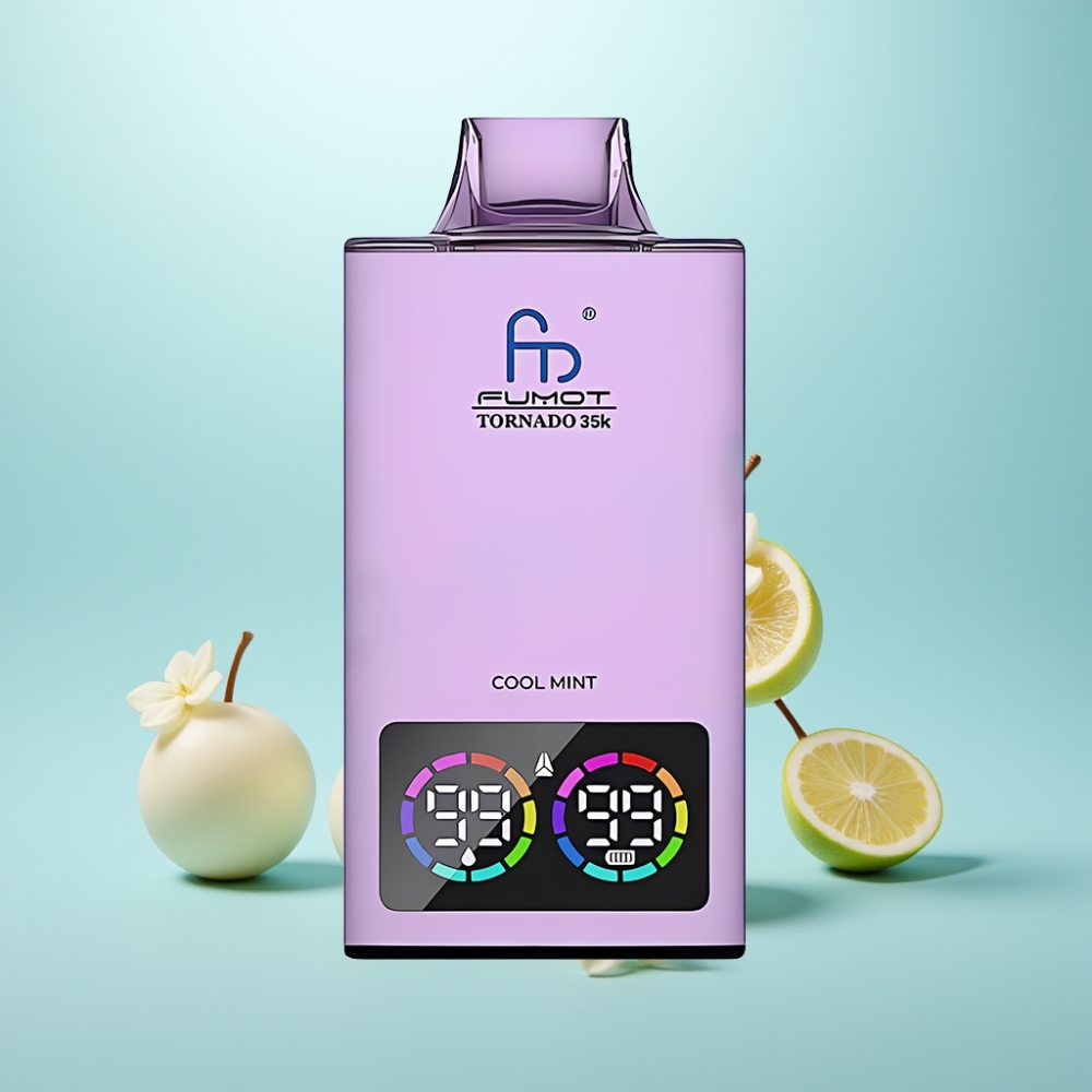Fumot Tornado 35K Vape חד פעמי Cool Mint Dual Mesh Coil 700MAH USB-C