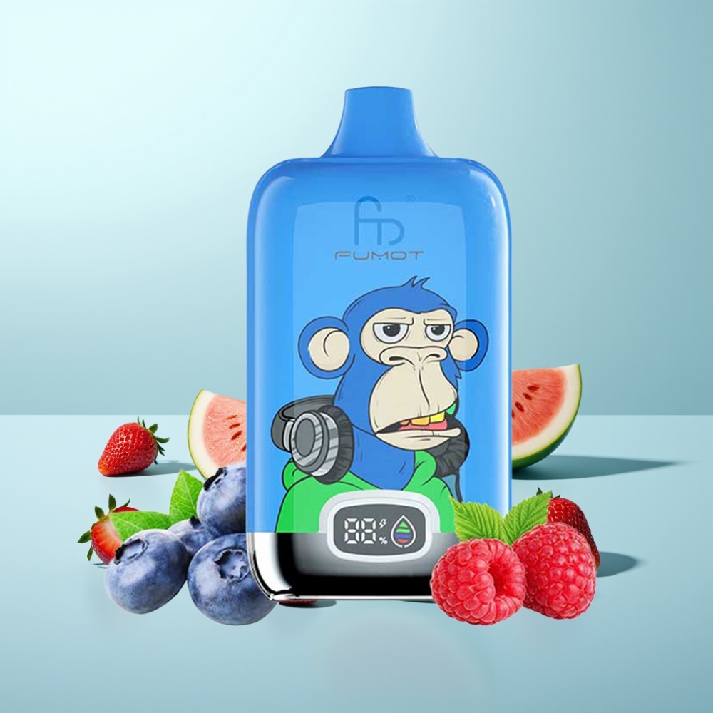 Fumot Tornado Digital Box 12000 Puffs 20ml 550mAh Type-C תות אבטיח