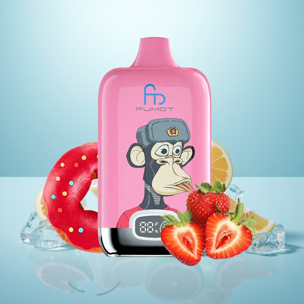 Fumot Tornado Digital Box 12000 Puffs 20ml E-Liquid 550mAh נטענת Lush Ice