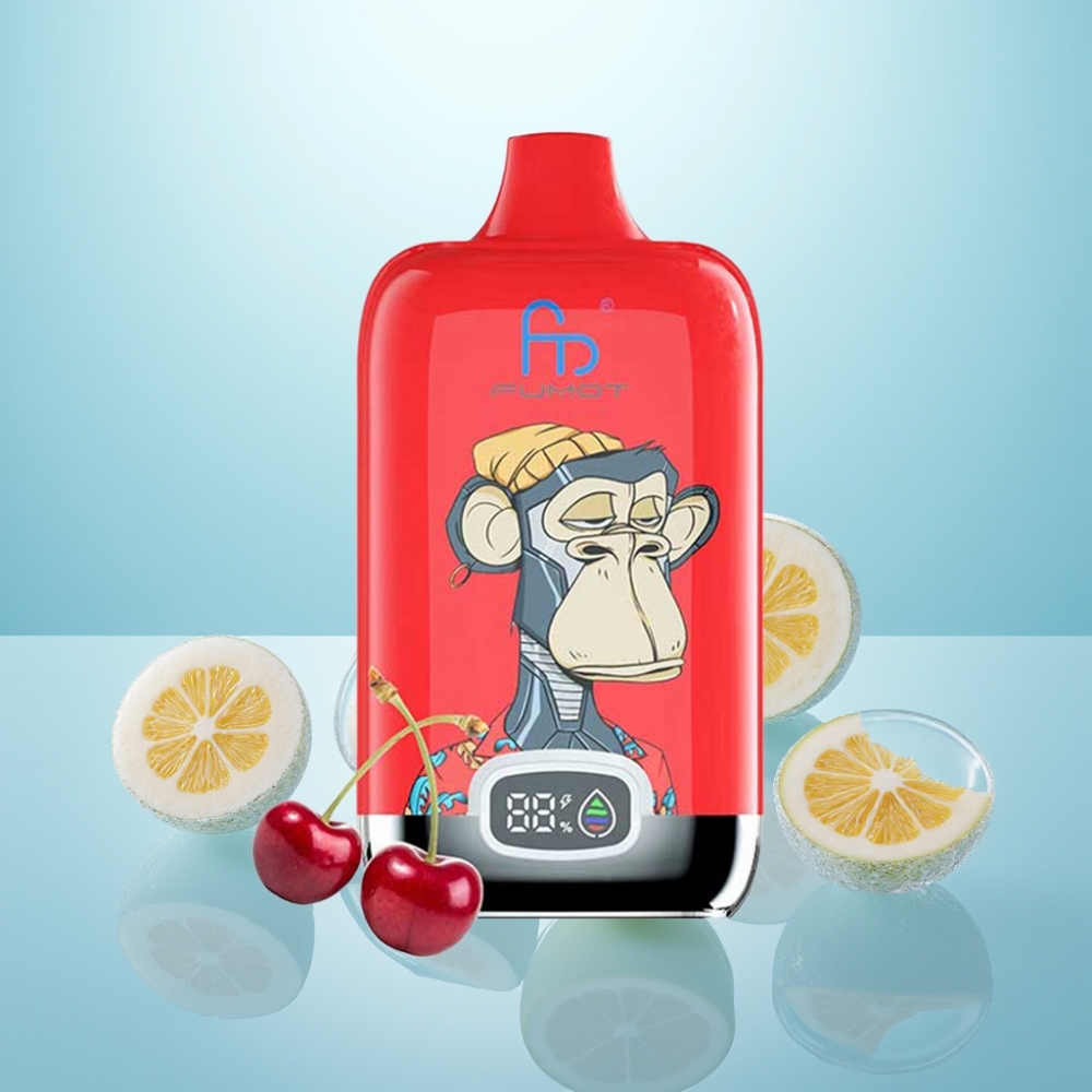 Fumot Tornado Digital Box 12000 Puffs Vape חד פעמי קרחון פופס 20ml Mesh Coil Type-C