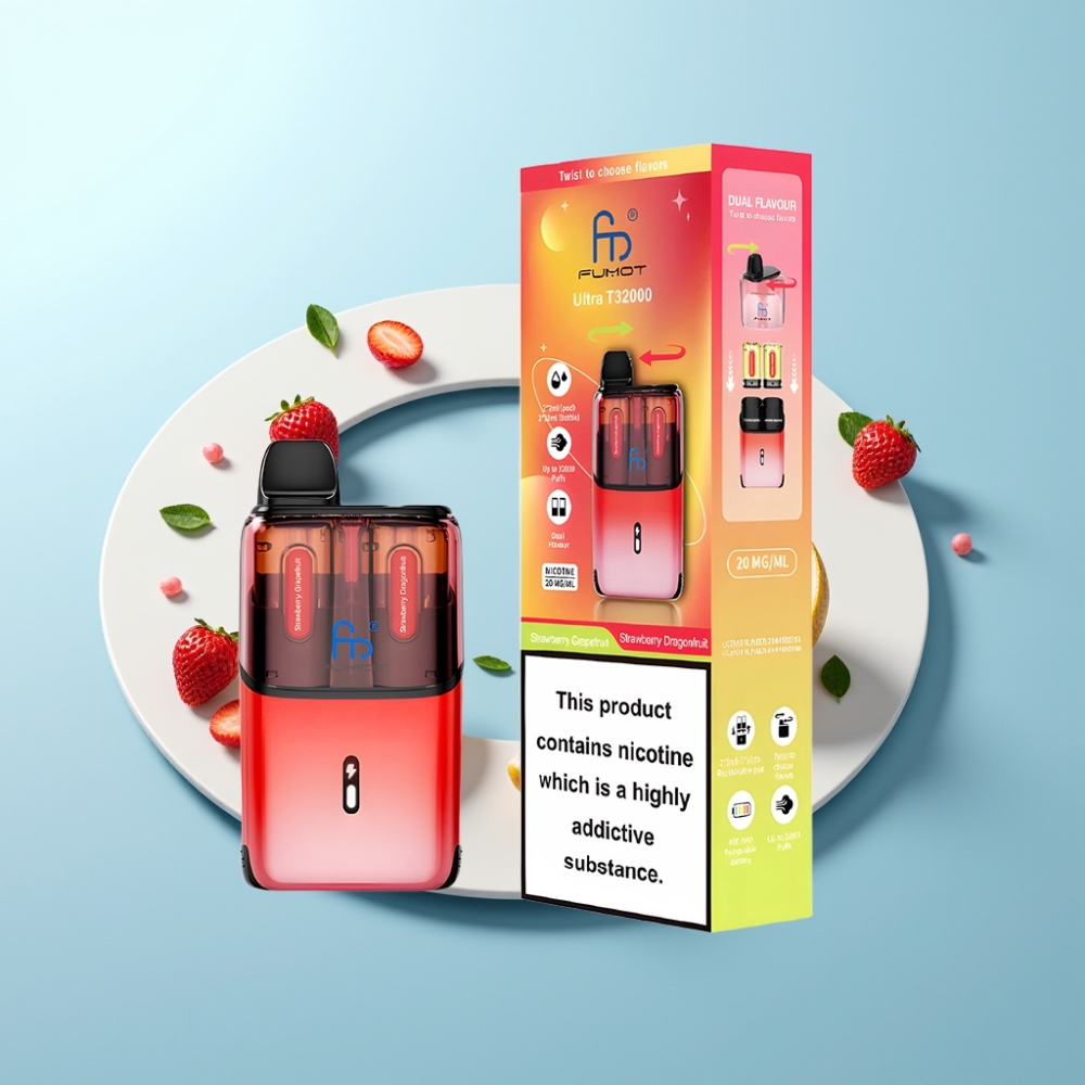 Fumot Ultra T32000 32000 Puffs 24ml 800mAh Type-C תות אשכולית - תות דרקון