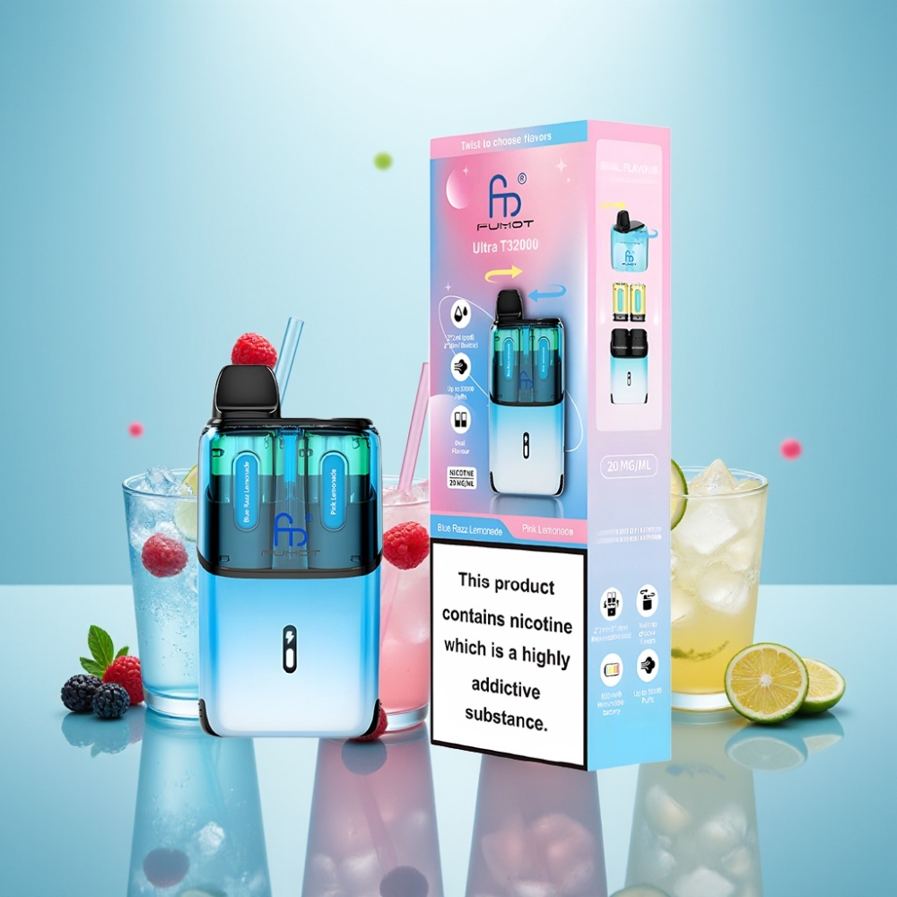 Fumot Ultra T32000 32000 Puffs Vape חד פעמי 24ml 800mAh Type-C Blue Razz Lemonade Pink Lemonade