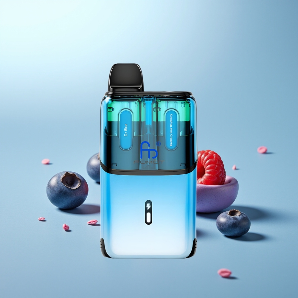 Fumot Ultra T32000 Vape חד פעמי 32000 Puffs 24ml 800mAh Type-C תכלת פטל חמוץ-תכלת