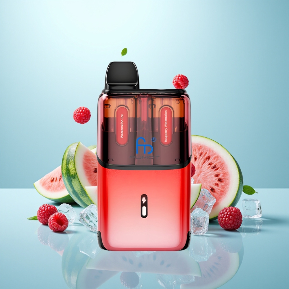 Fumot Ultra T32000 Vape חד פעמי 32000 Puffs 24ml Watermelon Ice Raspberry Advanced Mesh Coil