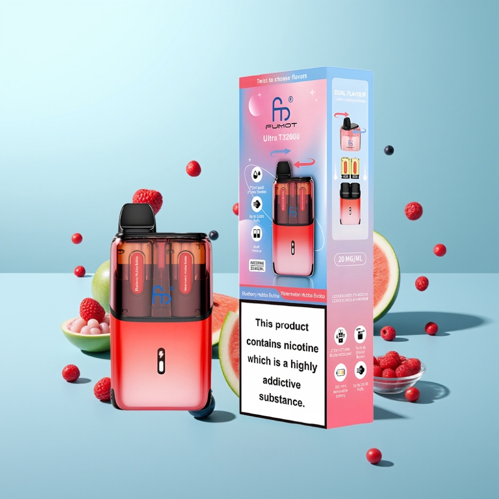 Fumot Ultra T32000 Vape חד פעמי 32000 Puffs 800mAh Type-C טעינה מהירה תות-קיץ - אבטיח-קיץ