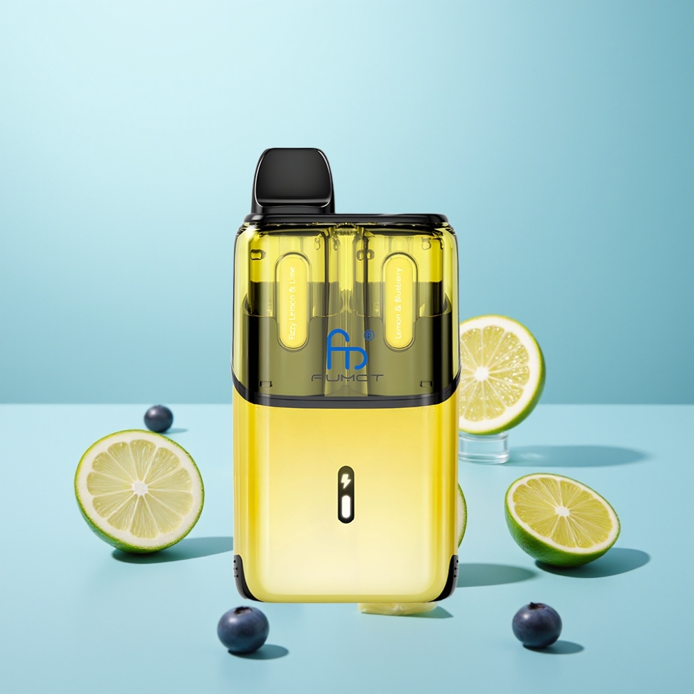 Fumot Ultra T32000 Vape חד פעמי 32000 Puffs 800mAh Type-C לימון תוסס & ליים - לימון & אוכמניות