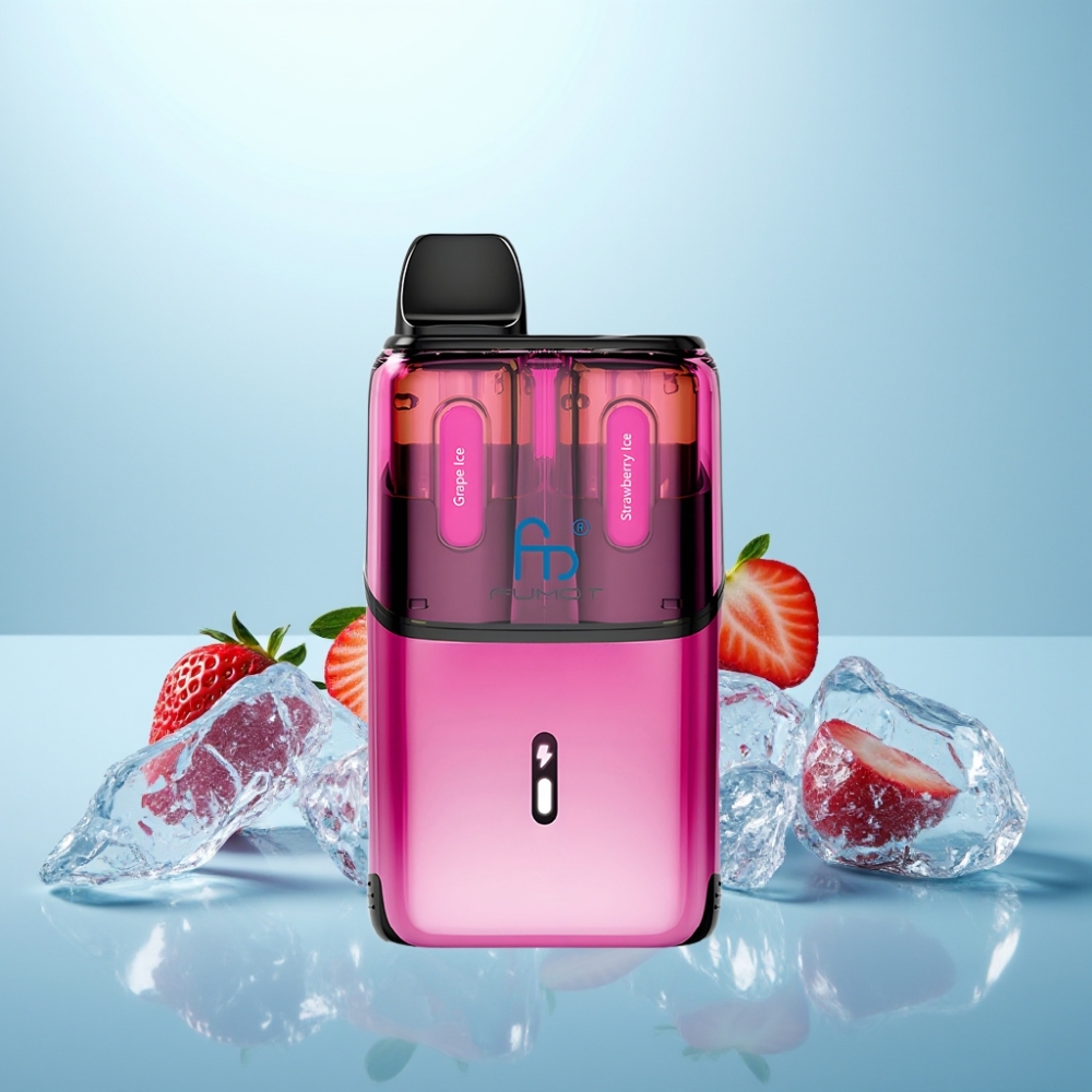 Fumot Ultra T32000 Vape חד פעמי 32000 Puffs Grape Ice - Strawberry Ice 24ml 800mAh Type-C Mesh Coil