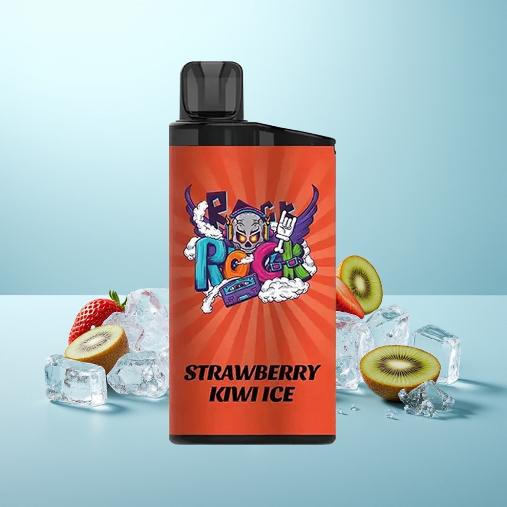 IGET Bar 3500 Puffs Vape חד פעמי תות קיווי קרח - סוללה 1400mAh, סליל 1.2 אוהם