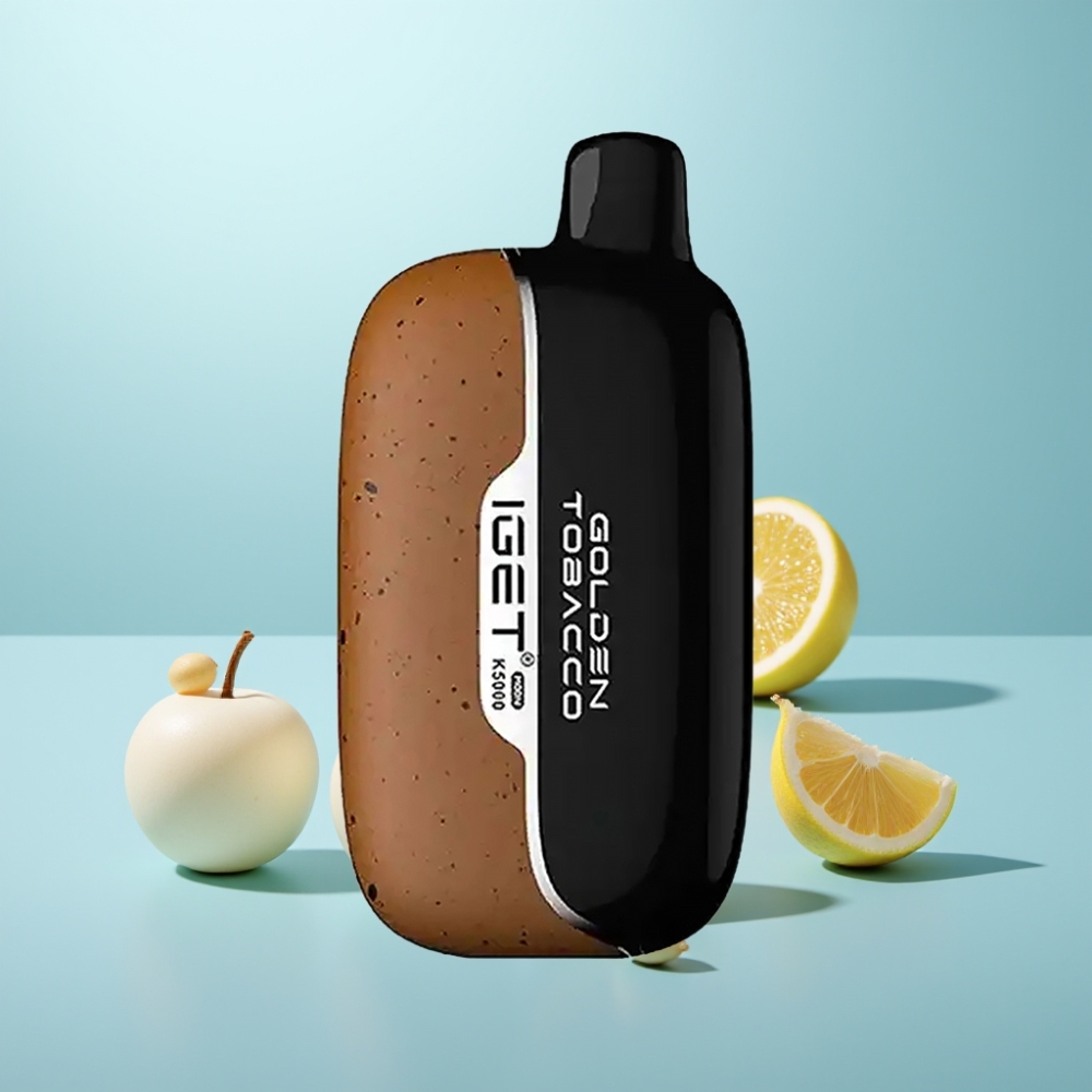 IGET Moon K5000 Puffs Vape חד פעמי 81.5g Golden Tobacco 1.35 Ohm Mesh Coil