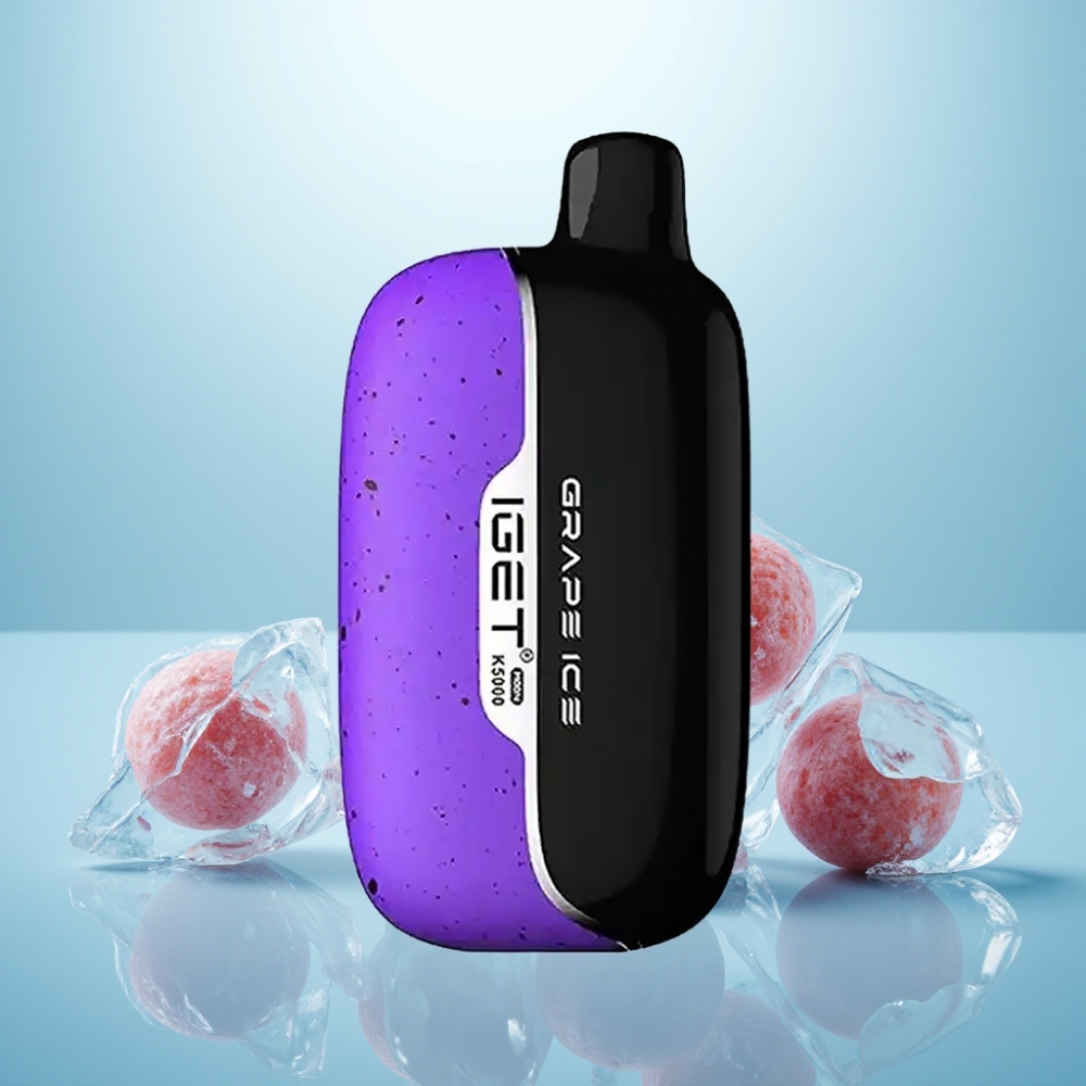IGET Moon K5000 Puffs Vape חד פעמי 81.5g Grape Ice 1.35 Ohm Mesh Coil