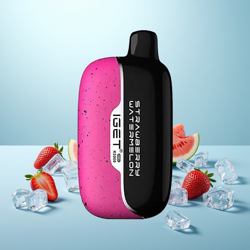 IGET Moon K5000 Puffs Vape חד פעמי תות אבטיח קרח – 81.5g, Mesh Coil 1.35 Ohm, PC