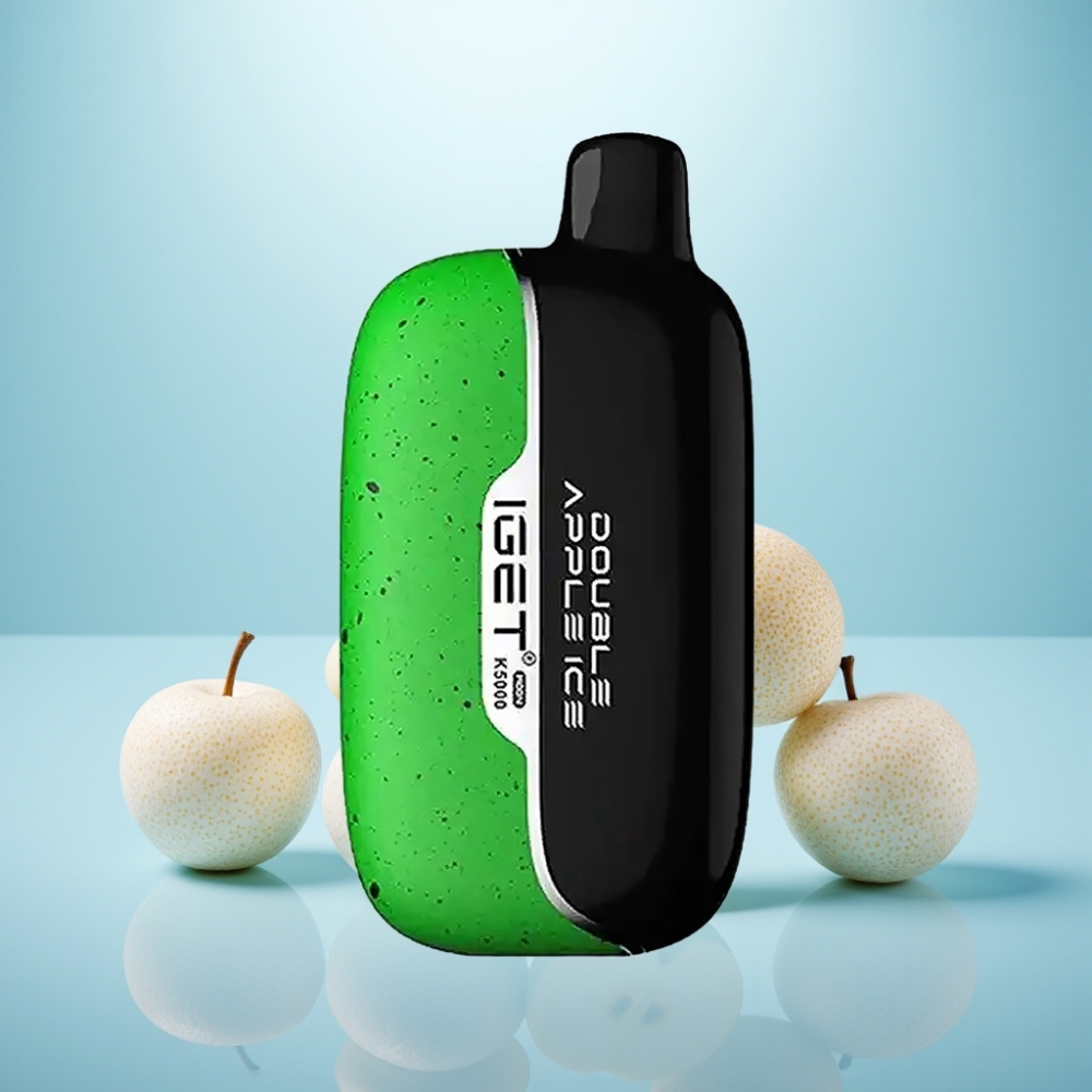 IGET Moon K5000 Puffs Vape חד פעמי Double Apple Ice 81.5g 1.35 Ohm Mesh Coil 49.5mm
