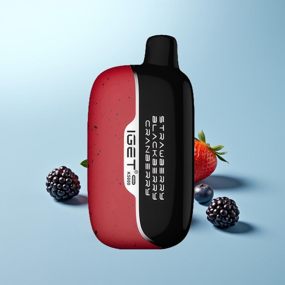 IGET Moon K5000 Puffs Vape חד פעמי תות פטל חמוציות PC Mesh Coil 1.35 Ohm 81.5g