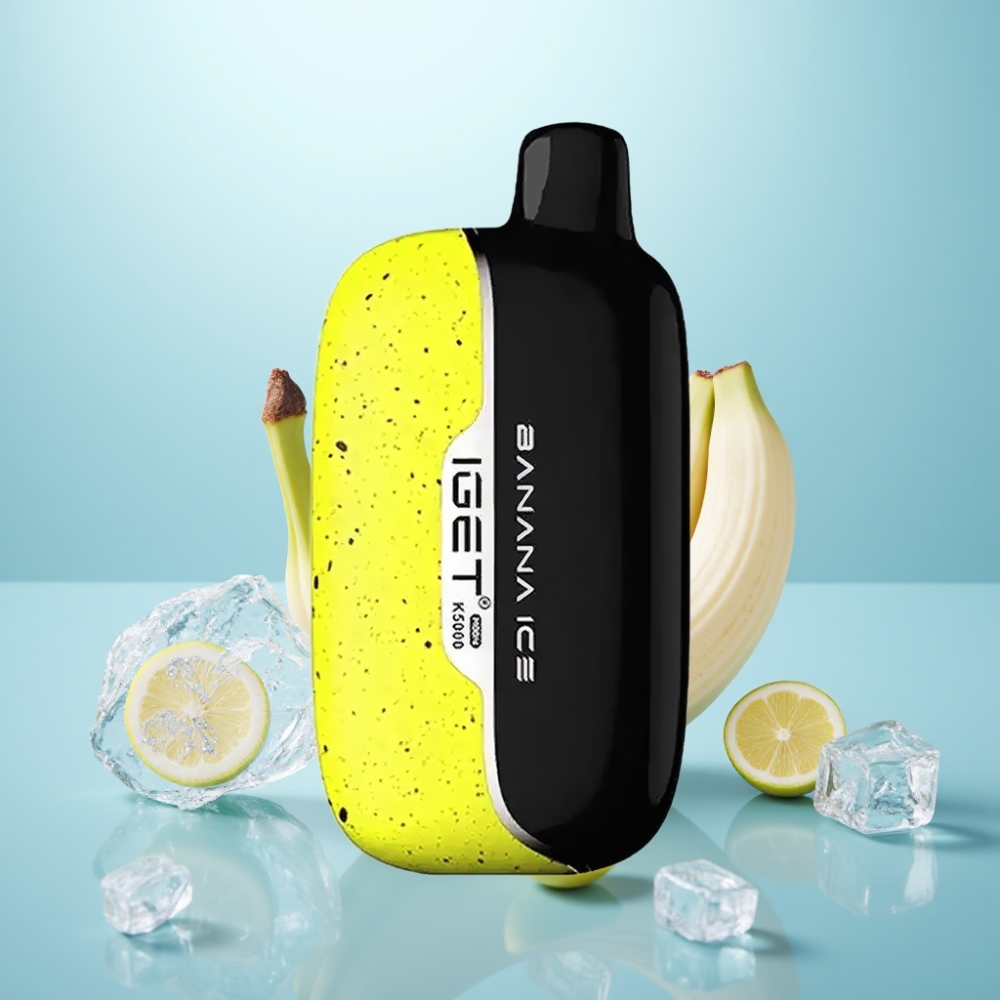 IGET Moon K5000 Puffs Vape חד פעמי בננה קרח PC Mesh Coil 1.35 Ohm 81.5g