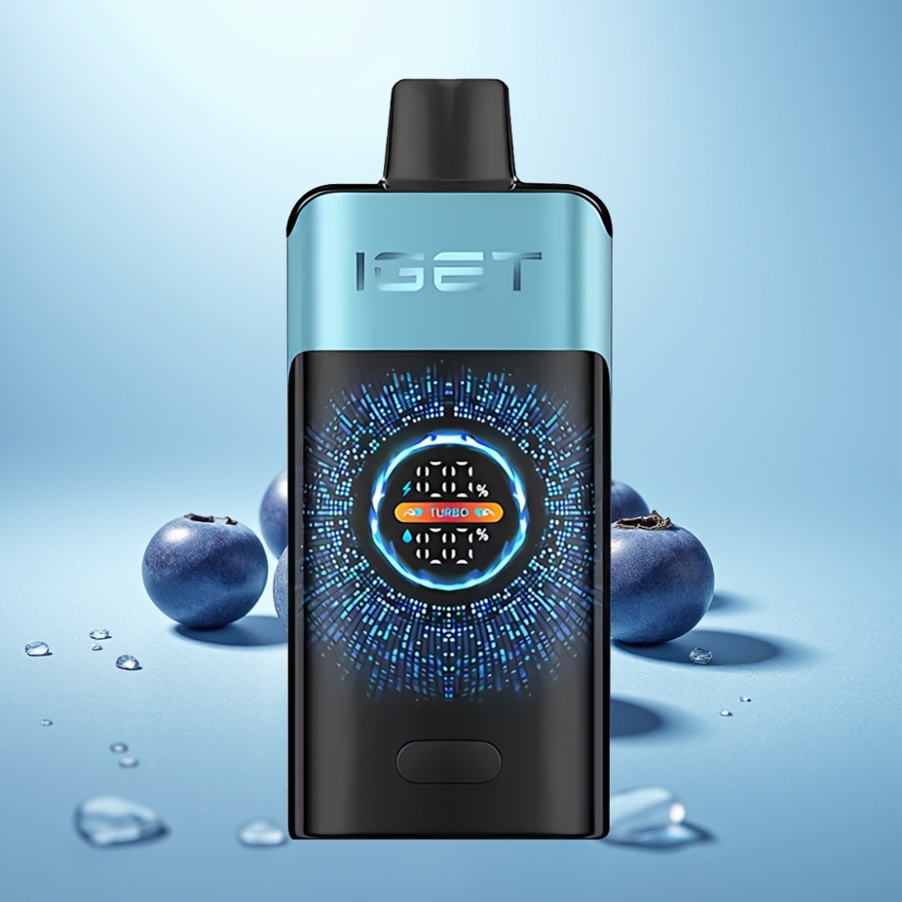 IGET ONE 12000 Puffs Vape חד פעמי - 2700mAh, 0.6 Ohm Dual Mesh, תות קרח (Blueberry Ice)