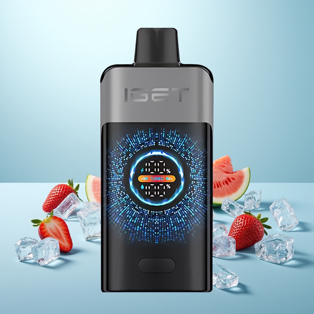 IGET ONE 12000 Puffs Vape חד פעמי תות אבטיח קר עם מסך צבעוני גדול