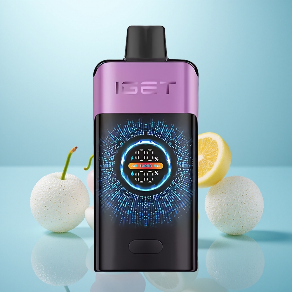 IGET ONE 12000 Puffs Vape חד פעמי - ענבים Chupa Chups, 2700mAh, Dual Mesh Coil, Large Curved Screen