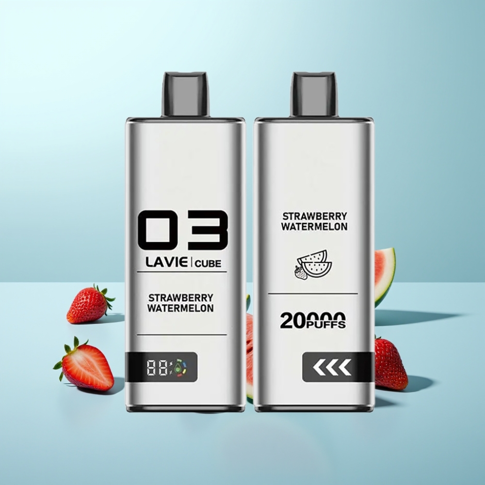 Lavie Cube 20000 Puffs Vape חד פעמי תות אבטיח 28ML 600mAh Type C
